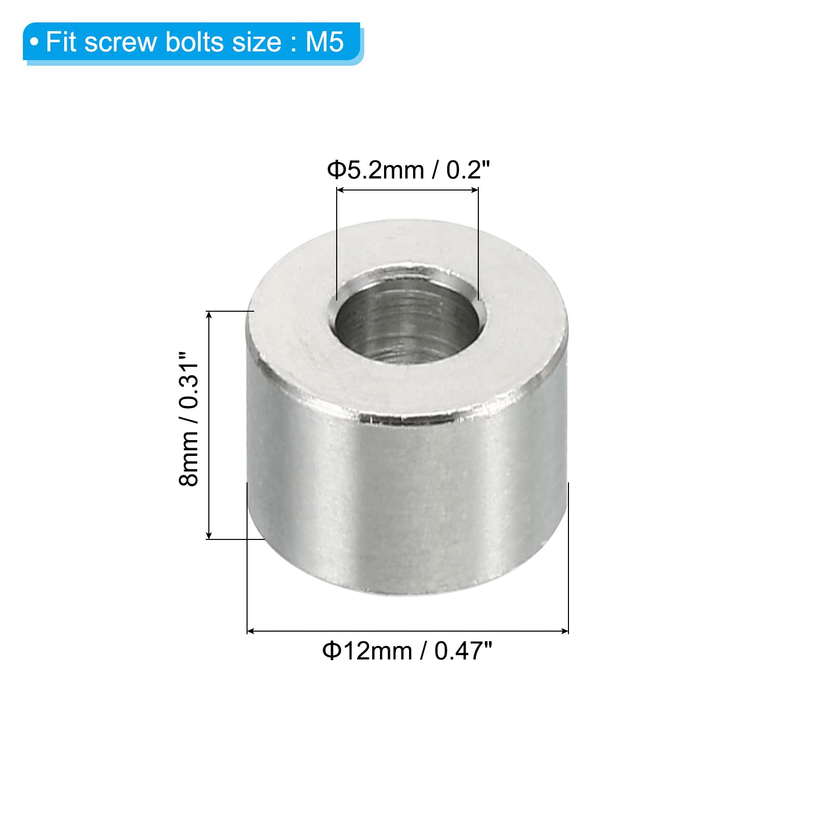 PATIKIL M5 Stainless Steel Spacers - Image 2