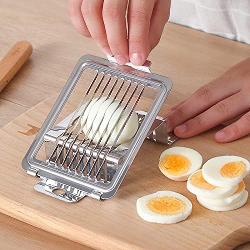 QLXCDL Egg Slicer, Egg Slicer For Hard Boiled Eggs, Stainless Steel