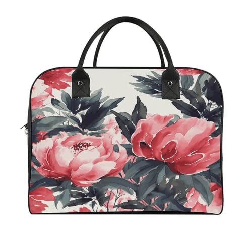 Bolso Tote Peonies Spring con correa ajustable miniatura 3