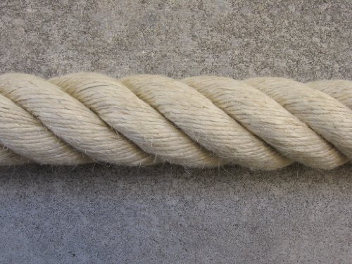 Gepotex HTF Corde pour rampe en jute (fibre naturelle) 40 mm Couleur naturelle