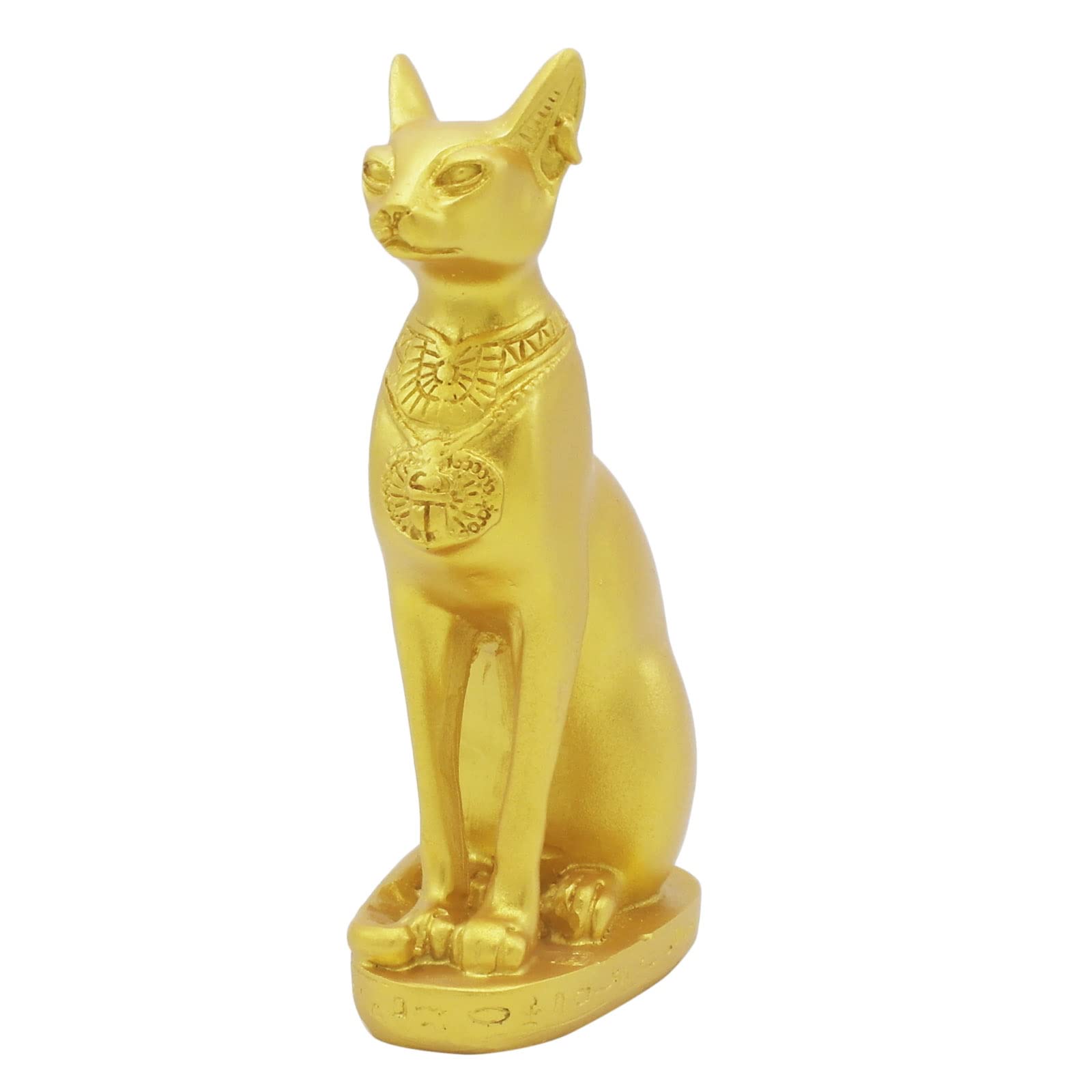 Bastet Cat Goddess Statue Aquarium Decorations Ancient Egypt Fish Tank Reptile Turtle Lizard Spider Tanks Terrarium Egyptian Temple Decor Ornament Pet Gold