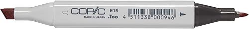 Miniatura 2 de Copic Marcador con punta reemplazable, E15-Copic, Dark Suntan