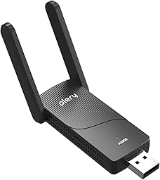 PLERY 2 in 1 WLAN Stick für PC WiFi 6 AX900 + BT 5.3 USB WLAN Bluetooth Adapter Dual Band 5GHz/2.4G, eingebauter Treiber, 2 * 6dBi Antenne, Kompatibel mit Windows 11/10, OFDMA+MU-MIMO, WPA3