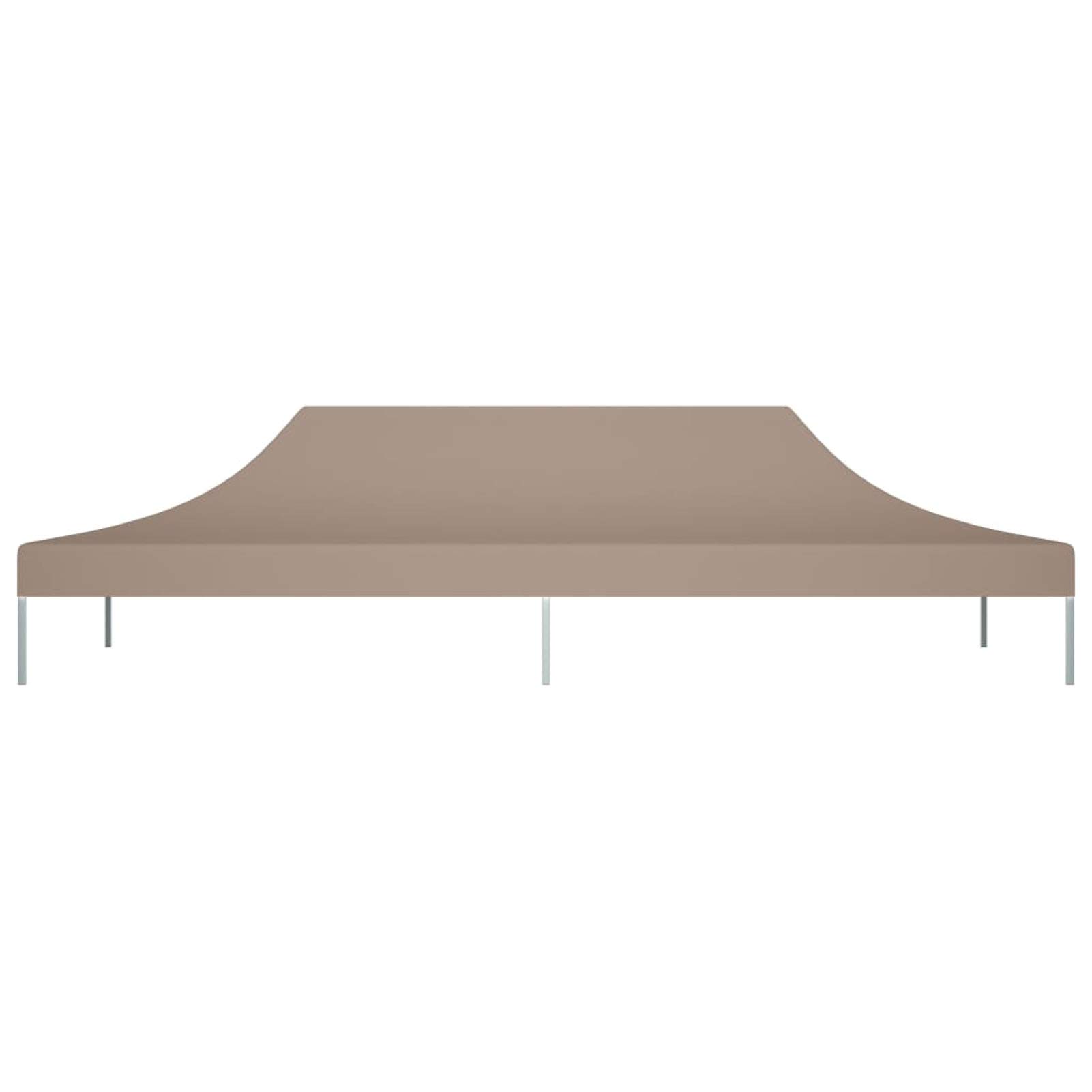 Techo de carpa para fiestas Toldo de repuesto para exteriores Gazebo Cubierta superior de pabellón resistente al agua y a los rayos UV, Estructura de carpa no incluida, 6x3 m, 270 g/m², Taupe