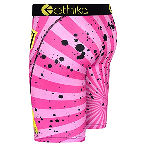 Ethika Men’s Boxer Brief, Knee Length, 4-Way Stretch Performance Underwear with Graphic Prints – Screen Print (AST, XL)2