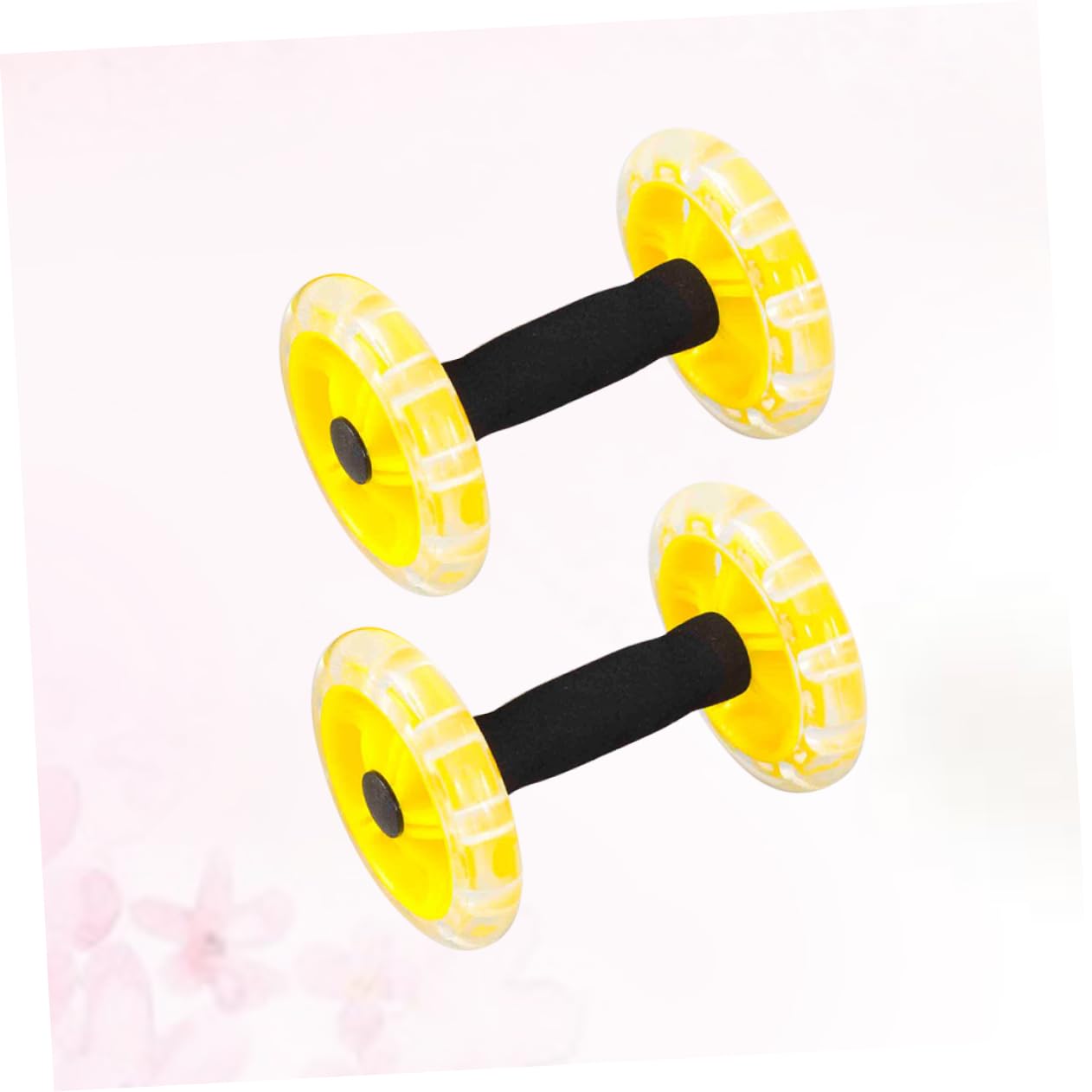 HANABASS Rueda Abdominal de Doble Rueda Agarres Antideslizantes Diseño Ligero para Entrenar en Casa