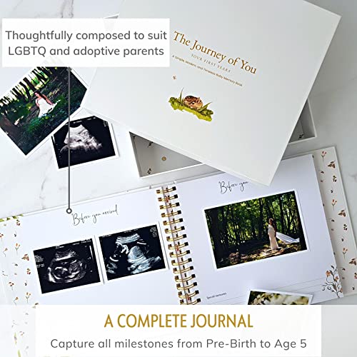Baby Memory Book For Girl Or Boy - First 5 Year Unisex Woodland Animal Keepsake To Log New Born 1St Milestone - Gender Neutral Photo Album - Parent Scrapbook Journal - Pregnancy Gift For Expecting Mom #TOP1