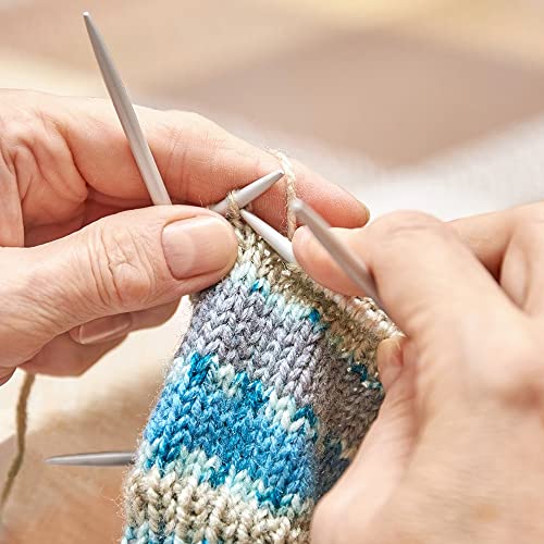 Hilo de ganchillo azul y algodón que no se deshilacha para tejer ropa sin nudos molestos 7