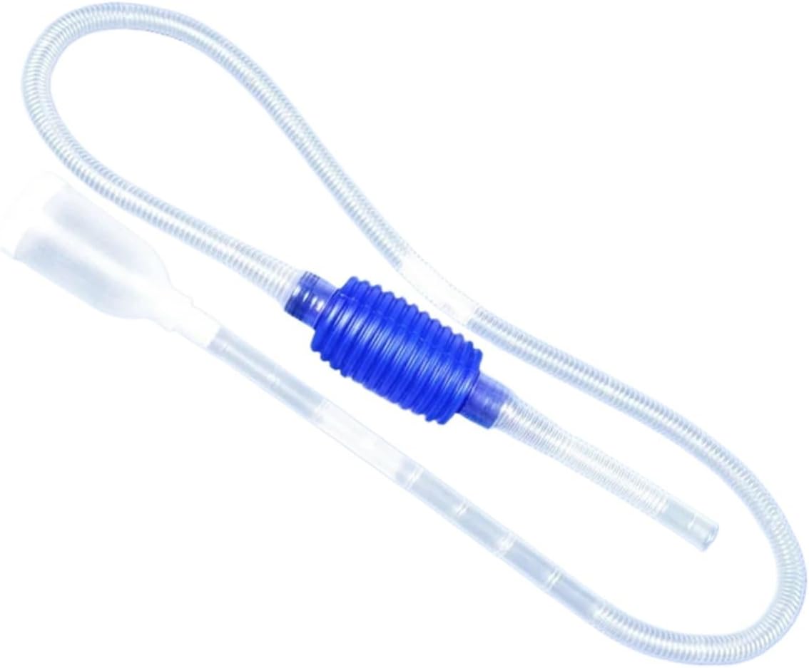 Aquarium Manual Cleaner Siphon Gravel Suction Pipe Fish Tank Vacuum Water Filter Change PumpTools Fishbowl Supplies For Home, Blue