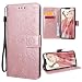 Produktbild VemMore für Huawei P Smart+ / Huawei P Smart Plus Hülle Handyhülle Schutzhülle Leder PU Wallet Flip Case Bumper Lederhülle Ledercase Blumen Muster Klapphülle Standfunktion Sonnenblume - Rose Gold