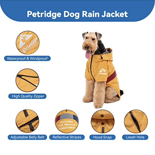 Petridge Dog Raincoat Jacket Waterproof Windproof Coat For Small Medium Large Dogs (45 Navy) #TOP3