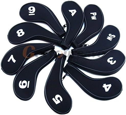 10PCS Neoprene Golf Iron Covers HeadCovers For Taylormade M2 Cobra Ping F+