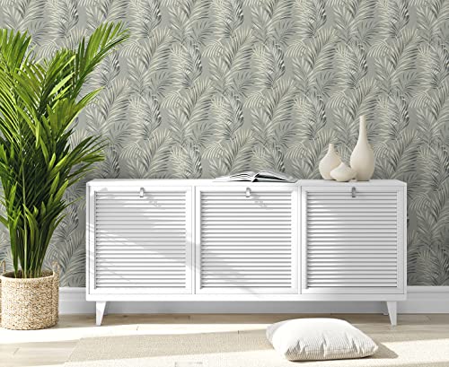 Image of Tommy Bahama - Peel and Stick Wallpaper, Self-Adhesive Wallpaper for Bedroom, Powder Room, Kitchen, Vinyl, 30.75 Sq Ft Coverage (Tranquillo Collection, Coconut)