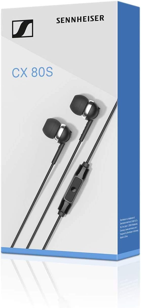 Sennheiser CX 80S In-ear Headphones with In-line One-Button Smart Remote - Black, small - Image 3