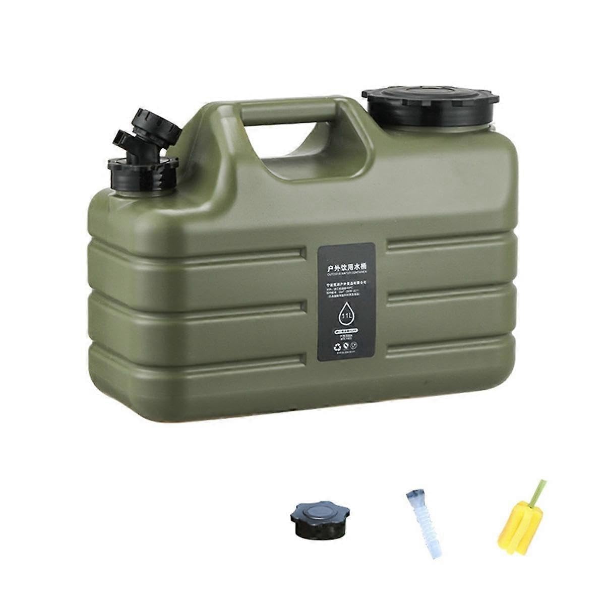 JOYHAPPST Portable Outdoor Camping Water Storage Tank with Faucet 11L Foldable Water Container for Hiking Pic