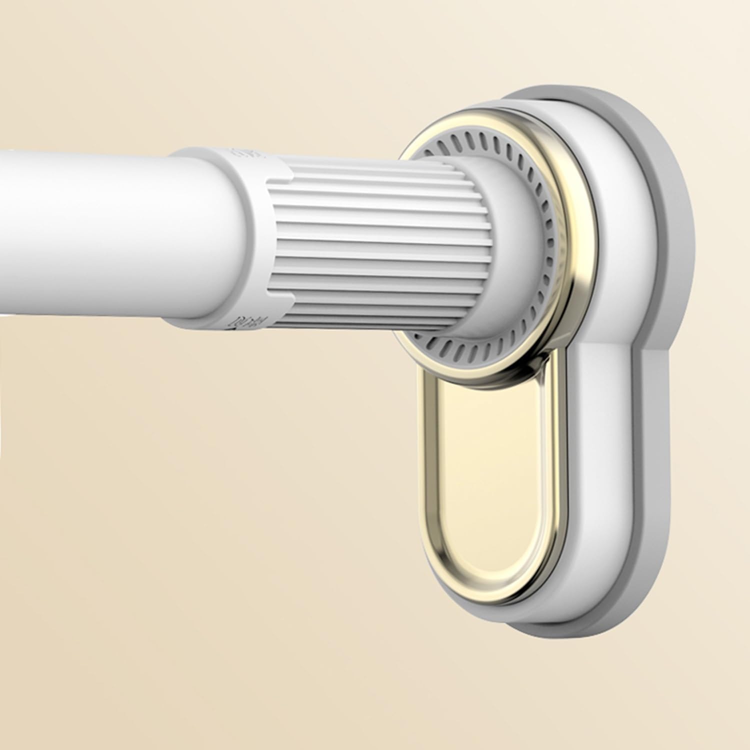 27-185in Tension Curtain Rod Multifunctional Shower Curtain Pole Tension Rod For Clothes Stainless Steel Telescopic Curtain Rod (Color : White, Size : 2.5~3.5m/98~138in)