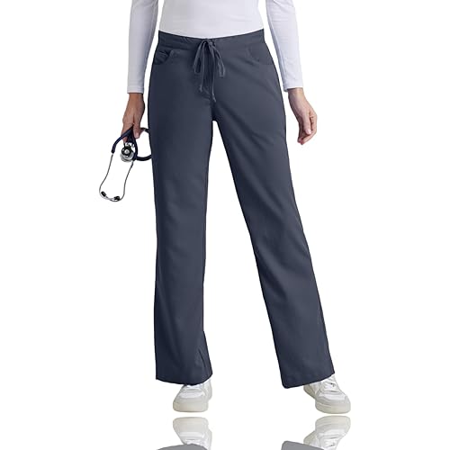 BARCO Grey's Anatomy Scrubs - Riley Scrub Pant for Women, Elastic Back Waist, Mid-Rise Flared Leg Women's Scrub Pant
