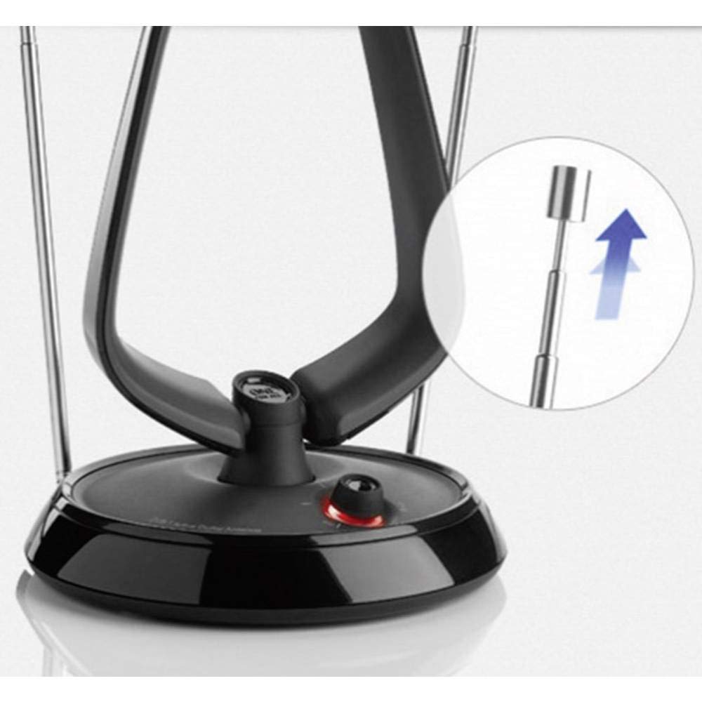 One For All SV9143 Antenna da Interni Amplificata Hdtv Antenna Tv Digitale Pronta per il DTT nel Raggio di 15 km, Nero