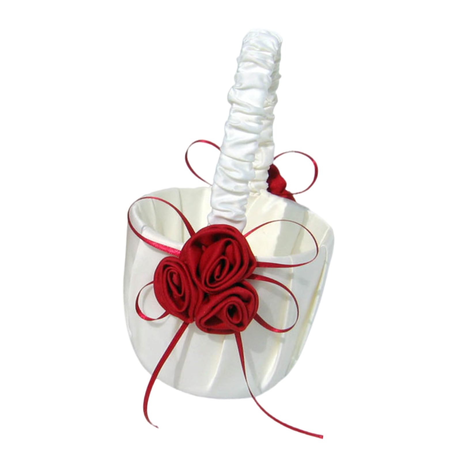 Fabric Bridal Flower Holder Wedding Ceremony Decoration Floral Arrangement Container for Bride Fabric Flower Basket Bride