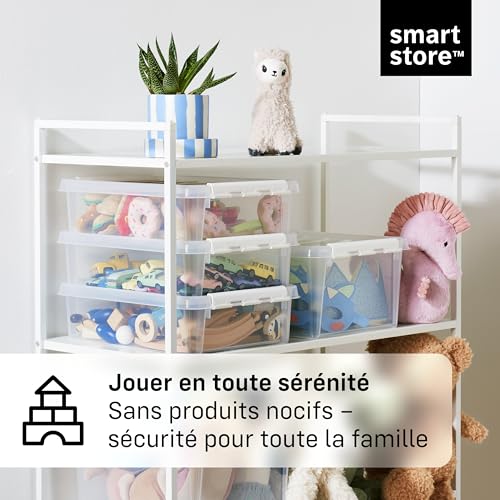 SmartStore - 10x Boîte de Rangement Plastique avec Couvercle Classic 2L (21x17x11cm) | Empilable et de Qualité Alimentaire | Boîte Plastique avec Couvercle & Coins Renforcés | Garantie 10 Ans – vue 5