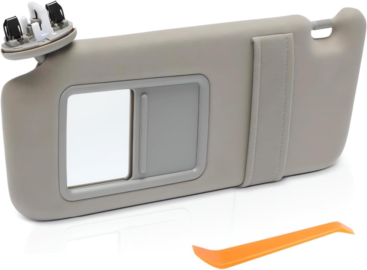 Sun Visor Left Driver Side Compatible with 2007 2008 2009 2010 2011 Toyota Camry Without Sunroof Replace 74320-06780-B0, 74320-33B81-B0,Gray