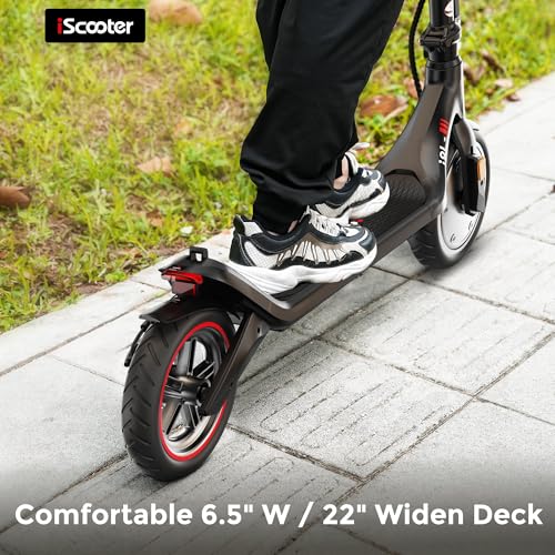 Image of iScooter Electric Scooter, 18 Miles Long Range, 18 Mph Top Speed, Commuting Electric Scooter with Cuise Control, Double Braking Systems E Scooter for Adults and Teens - i8L