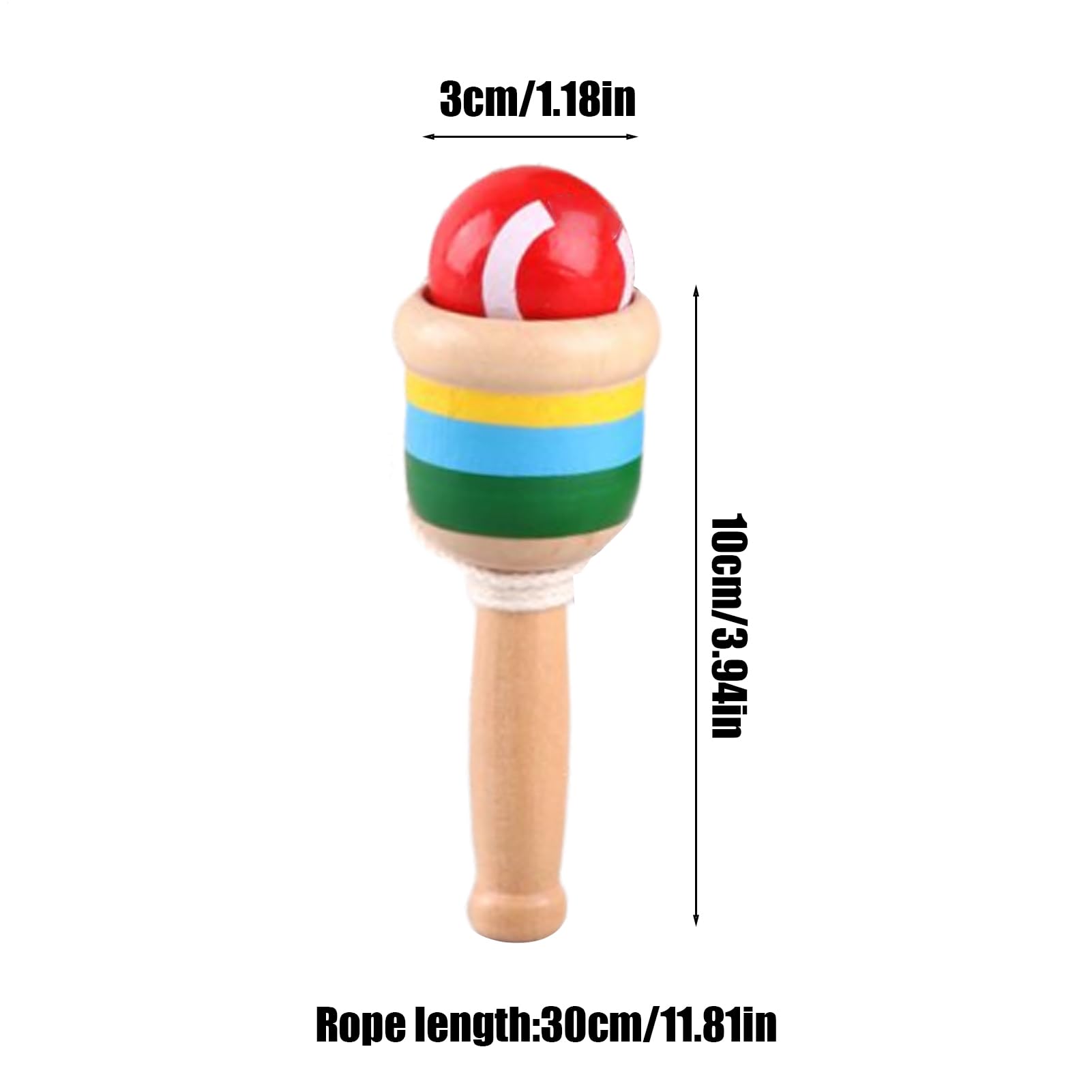 Generico Lancement et capture de balle en bois – Jeu de lancement classique, station de sport éducative pour jeux de pique-nique, étui pour accessoires professionnel fiable de papeterie