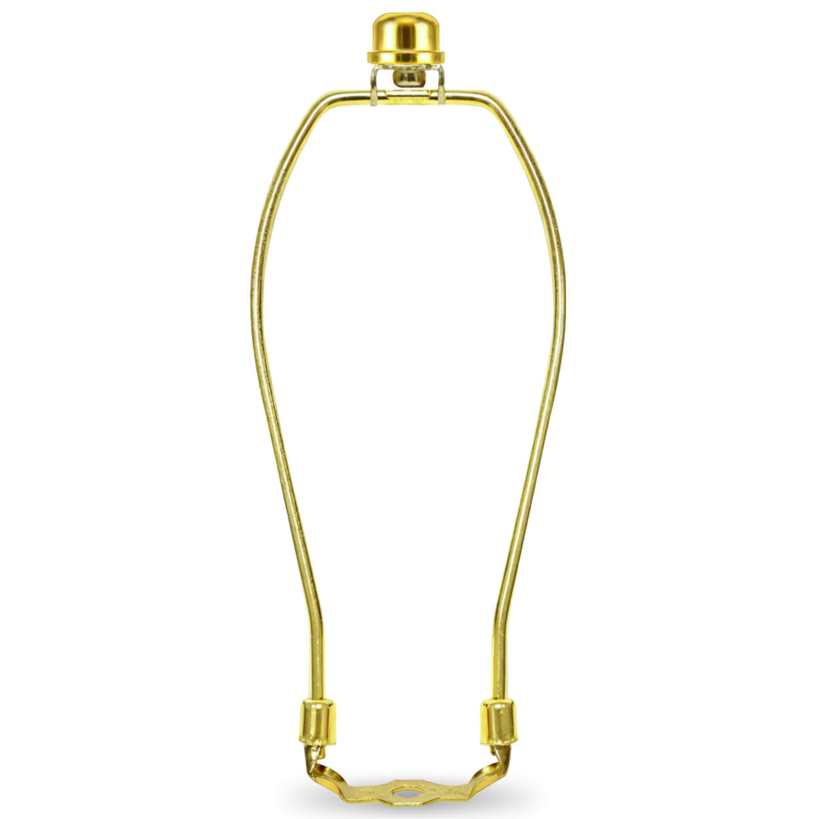 Photo 1 of 11 Inch Antique Gold Lamp Shade Harp Holder - Detachable Lamp Shade Holder Replacement with Standard Harp Saddle & Lamps Finials, Metal Decorative Accessories and Parts Repair