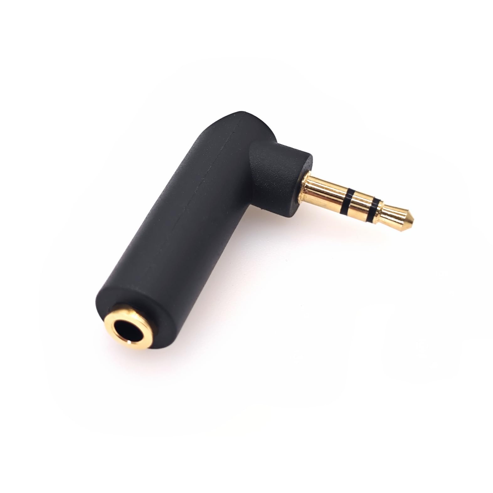 JZK 3,5 mm Adaptateur Jack coudé à 90°, convertisseur Audio stéréo TRS 3 pôles plaqué Or mâle vers Femelle, prolongateur Audio pour Casque AUX