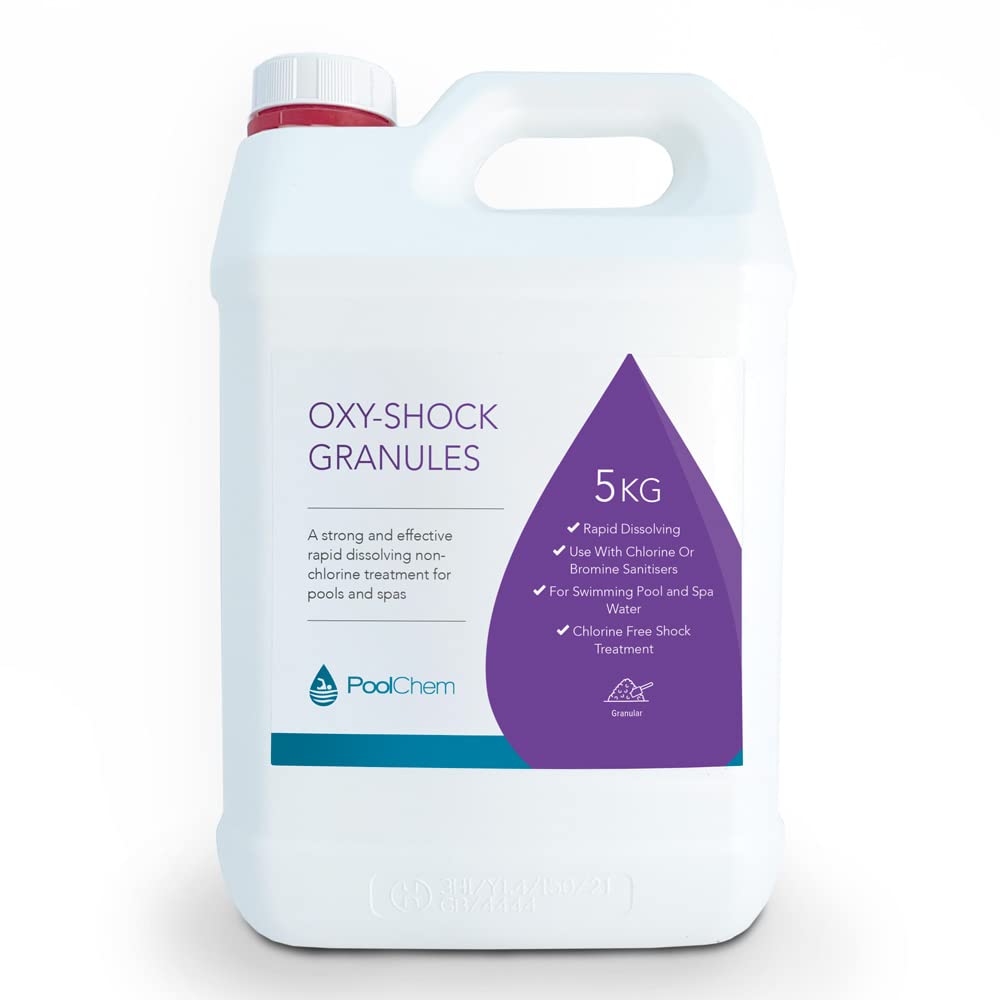 PoolChem - Non Chlorine Shock Granules 5kg for hot tubs and pools. Ideal for Bromine & Chlorine water environments.