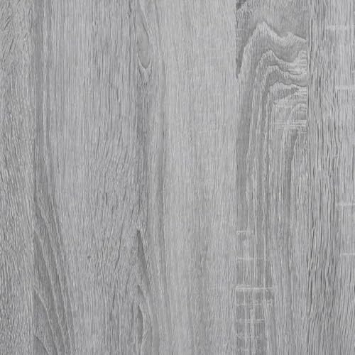 Armario gris Sonoma plegable independiente de madera con estantes 8