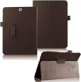 Tablet Cover for Samsung Galaxy Tab S2 9.7 SM-T810 T813 T815 T817 T818 T8192015 Release,Folio Stand Lightweight Leather Case for Samsung Galaxy Tab S2 9.7" T810 T815C PU-Brown
