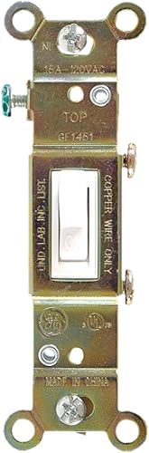 GE 54860 Single Pole Grounding Toggle Switch (30 Piece Shelf Pack), White by GE