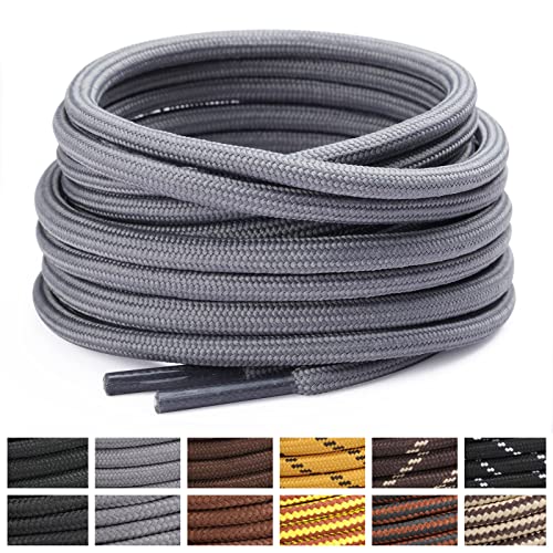 Image of Stepace 2 Pairs Round Heavy Duty Boot Laces for Hiking and Work Boots