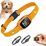 Kuisoe Barkey - haustierfreundliches Halsband, das ubermaiges Bellen reduziert - eignet Sich fur den taglichen Gebrauchund auf Reisen und gibt lhnen Sicherheit (Orange)