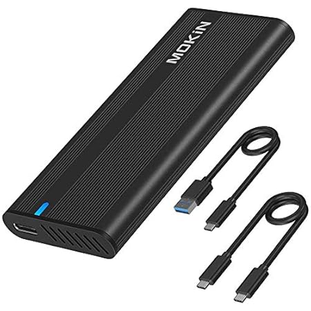 M.2 NVME SSD Enclosure Adapter Tool-Free, USB C 3.1 Gen 2 10Gbps to NVME PCIe M-Key(B+M Key) Thunderbolt 3 Solid State Drive External Enclosure Support UASP Trim for SSD Size 2242/2260/2280