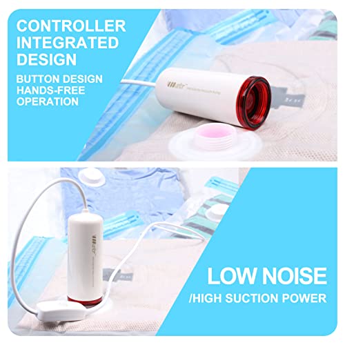 Vmstr 8 Pack Travel Vacuum Storage Bags With Usb Electric Pump, Compression Storage Bags For Clothes, Medium Small Space Saver Bags For Travel #TOP3