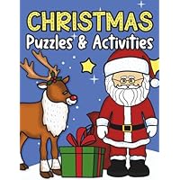 Christmas puzzles and activities book for kids aged 7-10 years old: Festive word searches, mazes, writing activities and more!