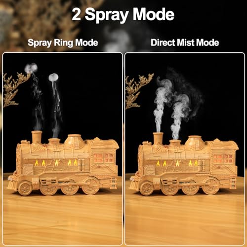 Humidificateur forme train à double pulvérisation et veilleuse 4 modes - 4