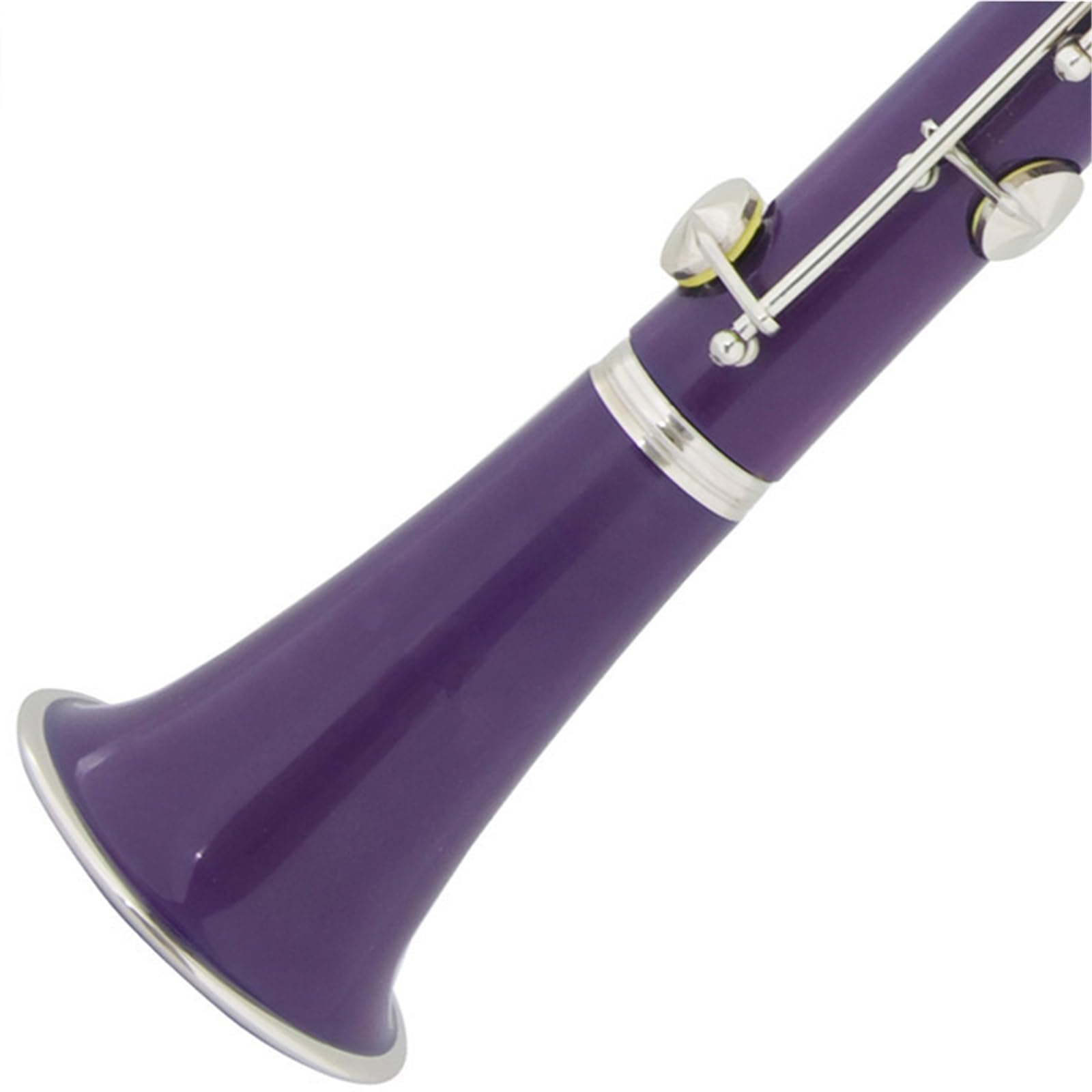 Clarinete morado instrumento de nivel de rendimiento