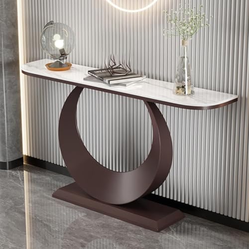 Mesa de entrada delgada para decorar pasillos y salones compactos 2