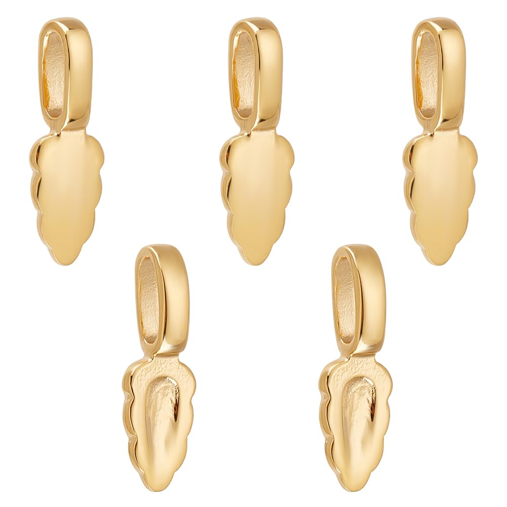 Bélières à coller en acier inoxydable doré UNICRAFTALE durables pour création bijoux de luxe