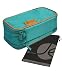 JAVOedge Double-Sided Cosmetic Toiletry/Jewelry Travel Organizer Bag, 8" L x 4.5" H x 3.5" W, Turquoise