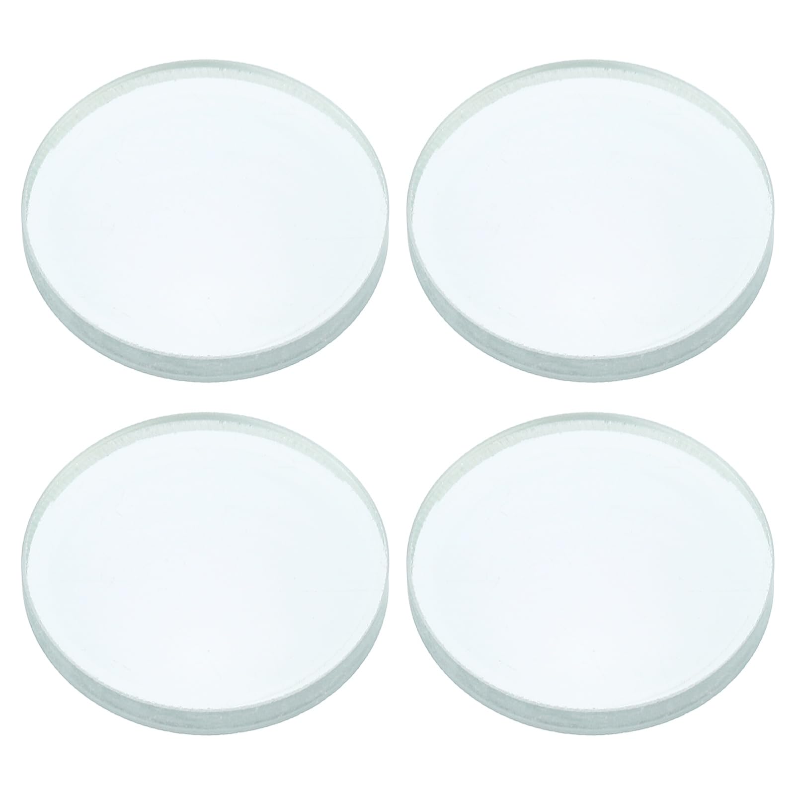 PATIKIL Convex Lens, 75mm Focal Length 30mm (1.18") Diameter Round Glass Magnifying Telescope Lens Trial Set Ground Edge for Lab Physics Class Optics, 4 Pcs