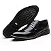 ANUFER Hombres Inteligente Punta Puntiaguda Zapatos de Vestir con Cordones Formal Negocios Boda Brogues Negro P110 EU43 Imagen de ANUFER Hombres Inteligente Punta Puntiaguda Zapatos de Vestir con Cordones Formal Negocios Boda Brogues Negro P110 EU43
