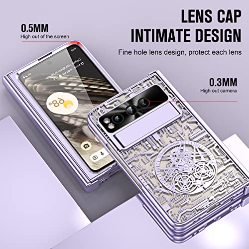 Coque Google Pixel Fold rigide en polycarbonate avec charnière et protège-écran intégré
