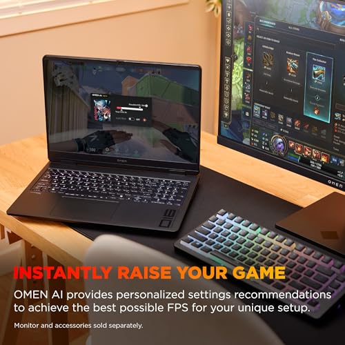 Image of HP OMEN 16 Slim Gaming Laptop (AMD Ryzen 9 8940HX, 64GB DDR5, 4TB SSD, NVIDIA RTX 5060 8GB, 16-core (>Ultra 7-155H)), FHD+ 144Hz Display, 4-Zone RGB Backlit, IR Webcam,IST Dock, Wi-Fi, Win 11 Home