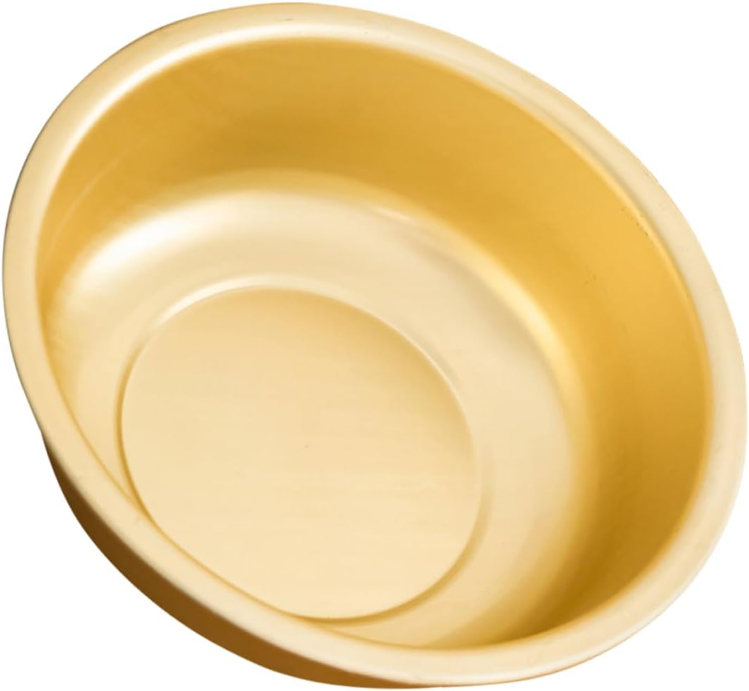 Yellow Aluminum Soup Basin Large Vegetable Wash Bowl Metal Wash Basin Kitchen Accessory