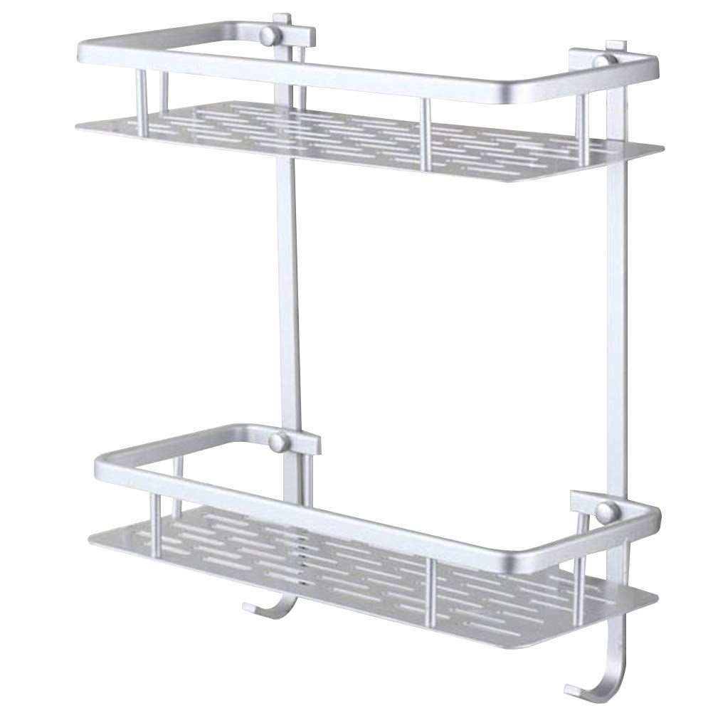 Generic Nologo Layers Shower Basket Wall Mounted Caddy Shower Shelf Bathroom Kitchen Storage Organize Rack