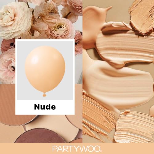 Image of PartyWoo Nude Balloons 50pcs Apricot Boho Fall Neutral Color 12 Inch